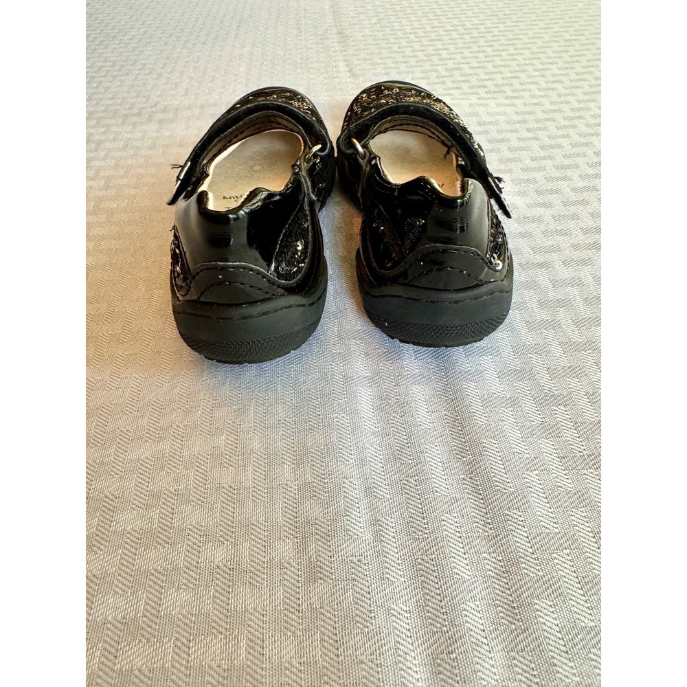 Primigi Black Patent Sequin Mary Jane Dress Shoes Girls EU 27‎ US 10 Sparkly - Picture 8 of 15
